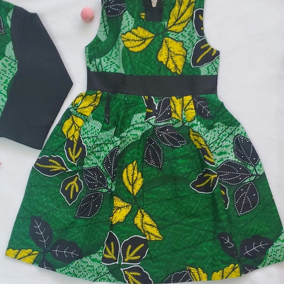 African Print Set Dress & Jacket Size 3-4 Nwot - Picture 6 of 6